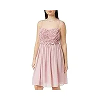 apart fashion chiffon dress with flowers robe de soirée, rose (powder powder), 42 (taille fabricant: 40) femme