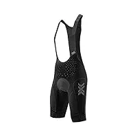 x-bionic twyce 4.0 bike bib padded men shorts homme, opal black/arctic white, fr : s (taille fabricant : s)