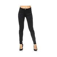 elara pantalon femmes elastique jeans skinny chunkyrayan g09 black 38 (m)