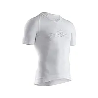x-bionic homme energizer 4.0 light round neck short sleeve men t shirt, arctic white/dolomite grey, l eu