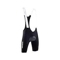 x-bionic invent 4.0 bike race bib padded men shorts homme, opal black/arctic white, fr : xl (taille fabricant : xl)