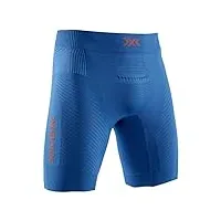 x-bionic homme invent 4.0 run speed men shorts, teal blue/kurkuma orange, m eu