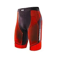x-bionic effektor 4.0 run men shorts homme, opal black/sunset orange, fr : xl (taille fabricant : xl)