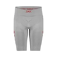 x-bionic twyce 4.0 run men shorts homme, dolomite grey/sunset orange, fr : xl (taille fabricant : xl)