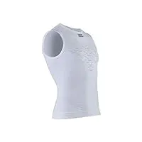 x-bionic energizer 4.0 light singlet men t-shirt homme, arctic white/dolomite grey, fr : s (taille fabricant : s)