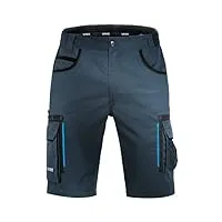 uvex tune-up pantalons courtes de travail pour hommes - shorts cargo bermuda - multiples poches,bleu foncé,48