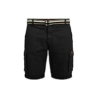 blend brian short cargo bermuda pantacourt pour homme avec ceinture régulaire, taille:xl, couleur:black (70155)