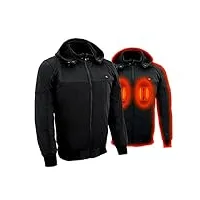 milwaukee leather mpm1761set veste à capuche chauffante pour homme softshell avec batterie incluse noir taille xxl