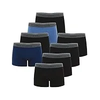 athena promo basic coton 8a71 boxer, noir/bleu, xl-3xl (lot de 8) homme