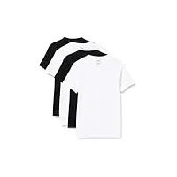 athena homme promo tee-shirt coton lot de 4 - bio 8a69 maillot de corps, blanc/noir, xl eu