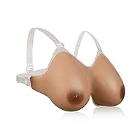 vollence d cup faux seins poitrine en silicone avec sangles réglables pour prothèses de mastectomie soutien-gorge pads
