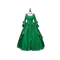 countrywomen robe de bal rose marie antoinette en brocart de la renaissance - vert - small