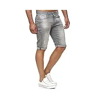 redbridge homme jean short denim jeans shorts coton bermuda court pantalon,gris,w32