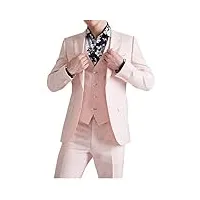 leonardo dicaprio costume 3 pièces pour homme rose, rose, xl