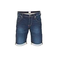 mustang chicago short en jean pour homme coupe droite - bleu - 32w