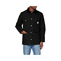 carhartt firm duck chore coat manteau, black, 2xl homme