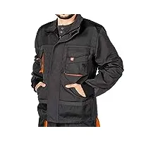 veste de travail homme, blouson de travail, multi poches, grande taille s - xxxl, manteau de travail, bleu/noir/rouge, haute qualité vetement (m, noir/orange)