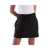 scottevest jupe-short scarlett pour femme - 8 poches - anti-pickpocket - noir - taille l