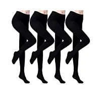 andibeiqi 4 pack femmes opaques leggings collants pantalons 120d extensibles renforcent le bas de velours de lingerie de l'entrejambe pour l'hiver et l'automne