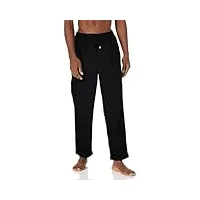 amazon essentials pantalon de pyjama en flanelle (grandes tailles disponibles) homme, noir, l