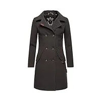 marikoo nanakoo manteau d'hiver trench style parka pour femme anthracite s