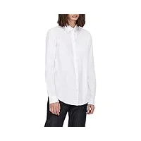 armani exchange casual & elegant chemise, blanc (optic white 1000), x-large femme
