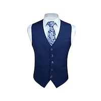 enlision bleu marine gilet costume homme coton casual formel gilets sans manche homme veste pour mariage business xxl