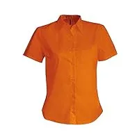kariban judith > chemise manches courtes femme - orange, xl, femme
