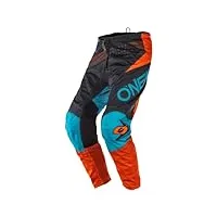 o'neal | pantalon de motocross | mtb enduro mx | ajustement confortable et décontracté pour une liberté de mouvement maximale | element pants factor | adultes | gris orange bleu | taille 38/54