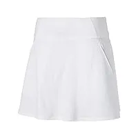 puma 2020 jupe tressée solide pour femme 40,6 cm, femme, jupe-short, 595853x16, blanc brillant, m