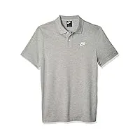 nike m nsw ce polo matchup pq chemise polo homme dk grey heather/(white) fr: s (taille fabricant: s)