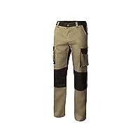 velilla mixte 103020b_46/00_46 pantalon bicolore multipoches, beige sable et noir, 46 eu