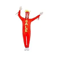 tipsy elves costume d'halloween gonflable pour homme - rouge - medium