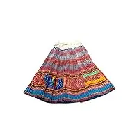 jupe plissée à carreaux 100% tissé à la main robe unique femmes boho vintage #133