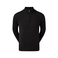 footjoy blend 1/2 zip lined pullover pulls, noir (negro 90207), xx-large homme