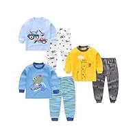 xm-amigo 3set/pack impression de dessin animé bébé garçons coton pyjama bébé coton pyjama four seasons sous-vêtements ensembles enfants （label size: 80/55 ）