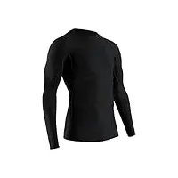 x-bionic energy accumulator 4.0 shirt round neck long sleeves men t-shirt de sport maillot de compression homme black/black fr : l (taille fabricant : l)