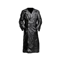 susenstone veste cuir homme hiver chaud a manche longues grand taille mode casual long vintage trench coat manteau gothique blouson
