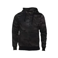 rock-it apparel veste à capuche pour hommes en camouflage, tissu doux de haute qualité, hoodie avec fermeture à glissière et capuche [s-5xl] dark camouflage m
