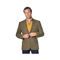 neuf laine premium hommes authentique blazer stromay harris tweed veste - marron, 46