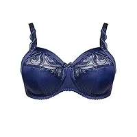 ulla carmen 2528 lingerie féminine soutien-gorge, bonnet b à i sans armatures et avec ouverture - bleu - 90i