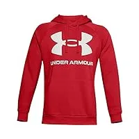under armour - recover ss - sweat à capuche - homme - versa rot (608)/onyx weiß - s-m