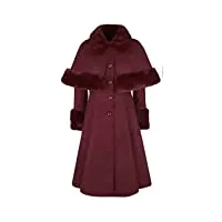 hell bunny manteau capulet femme manteaux rouge l 90% polyester, 8% viscose, 2% elasthanne