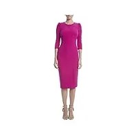 badgley mischka robe à manches 3/4 pour femme - rose - 40
