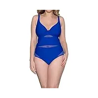 curvy kate sheer class plunge swimsuit maillot de bain une pièce, bleu cobalt, 95d femme