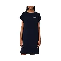 tommy hilfiger robe t-shirt femme 1985 avec poches, bleu (desert sky), s