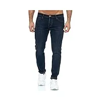 jeans pour homme pantalon denim slim fit stonewashed arena bleu/noir w34 l32
