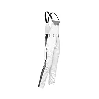 strongant® - salopette de travail easyclean berlin pantalon des combinaisons résistante poches pour genouillères, pantalon peintre homme résistant aux taches - couleur: blanc-gris 94