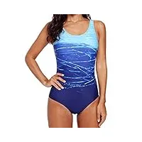 jywmsc femme maillot de bain 1 pièce push up rembourré triangle réglable taille haut sport bikini