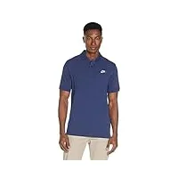 nike m nsw ce polo matchup pq chemise homme, midnight navy/(white), l